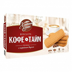 ПЕЧЕНЬЕ ХЛЕБНЫЙ СПАС КОФЕ-ТАЙМ С КОФЕЙНЫМ ВКУСОМ 200Г