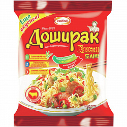 ЛАПША Б/П ДОШИРАК КВИСТИ ГОВЯДИНА 70Г