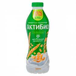 БИОЙОГУРТ АКТИБИО ПИТЬЕВОЙ ЗЛАКИ 1.6% 870Г