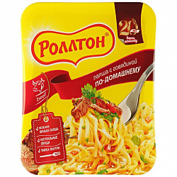 ЛАПША Б/П РОЛЛТОН ЯИЧНАЯ ГОВЯДИНА ПО-ДОМАШНЕМУ 90/100Г В ЧАШКЕ