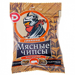 ЧИПСЫ МЯСНЫЕ ДЫМОВ ИЗ СВИНИНЫ КЛАССИЧЕСКИЕ С/В 25Г