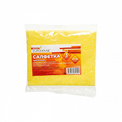 САЛФЕТКА Д/УБОРКИ ЕВРОХАУС ВИСКОЗА 25*30СМ 3ШТ
