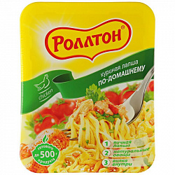 ЛАПША Б/П РОЛЛТОН ЯИЧНАЯ КУРИЦА ПО-ДОМАШНЕМУ 90/100Г В ЧАШКЕ