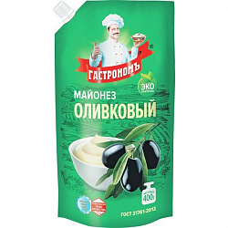 МАЙОНЕЗ ГАСТРОНОМ ОЛИВКОВЫЙ 50% 400Г Д/П