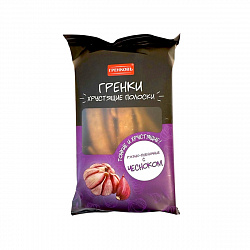 ГРЕНКИ ГРЕНКОВЪ ХРУСТЯЩИЕ ПОЛОСКИ СО ВКУСОМ ЧЕСНОКА 70Г