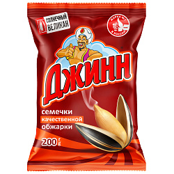 СЕМЕЧКИ ДЖИНН ЖАРЕНЫЕ СОЛНЕЧНЫЙ ВЕЛИКАН 200Г